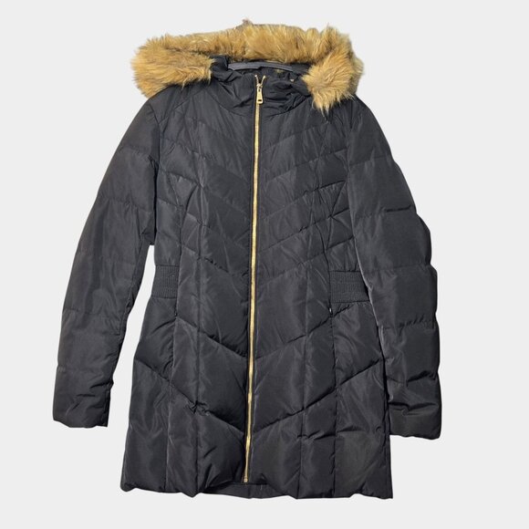 Cole Haan Jackets & Blazers - Cole Haan Signature Down & Feather Hooded Puffer Jacket Black M Winter Outerwear
